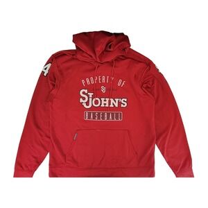 St Johns Baseball Red Hoodie Property of St John's Athletic Mens L